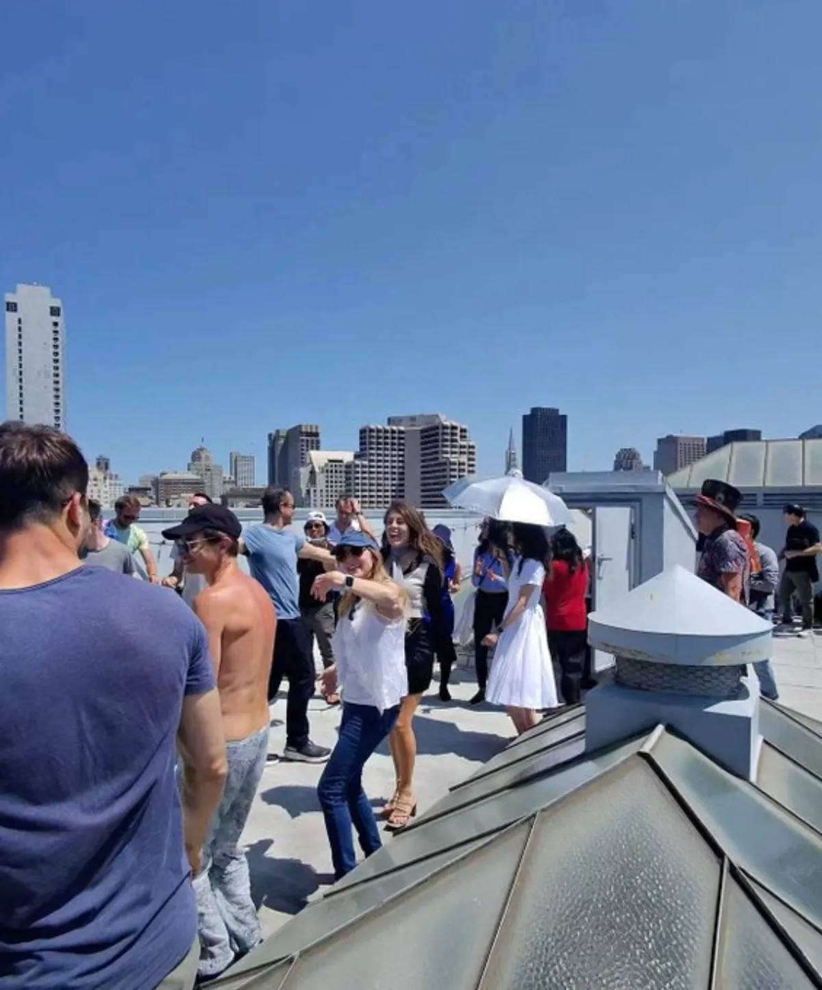Rooftop community gathering